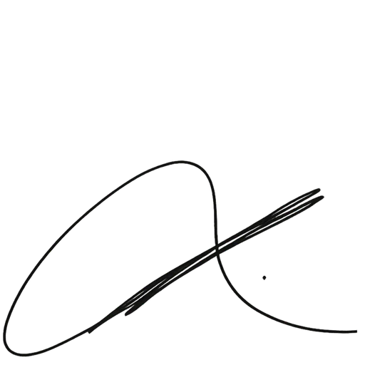 Signature of The DJ Company's founder